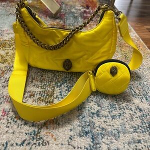 Kurt Geiger Yellow Crossbody Bag with Chain Strap